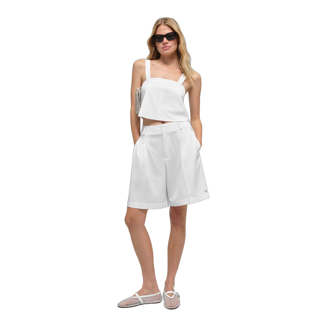 alo High-Waist Dreamscape Short - Semi Sheer White