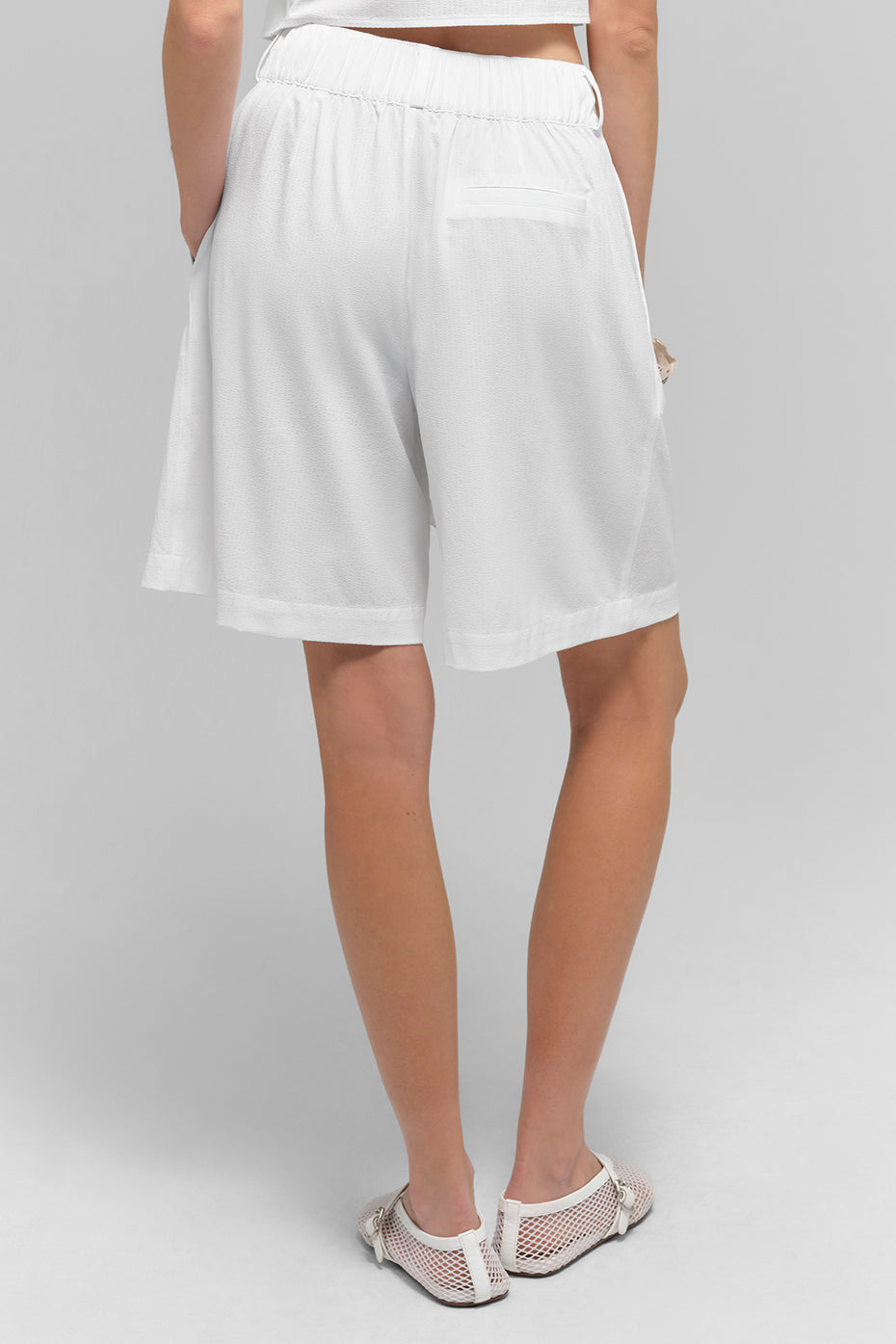 alo High-Waist Dreamscape Short - Semi Sheer White