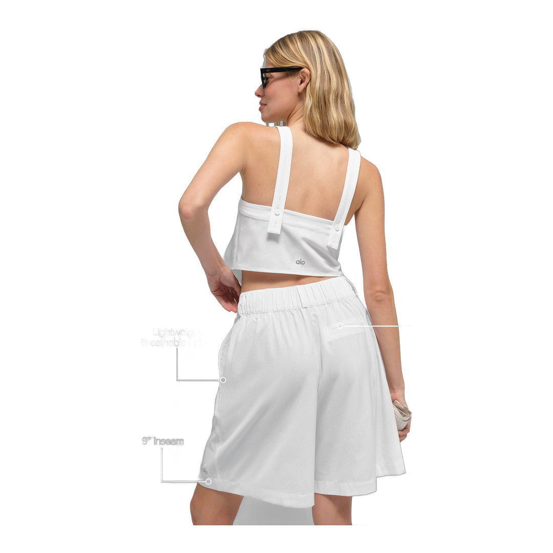 alo High-Waist Dreamscape Short - Semi Sheer White