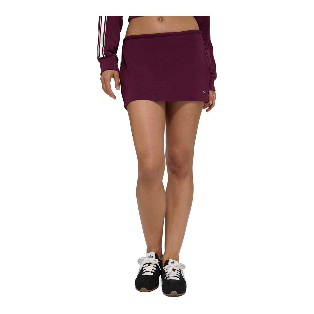 alo Track Star Mini Skirt - Burgundy