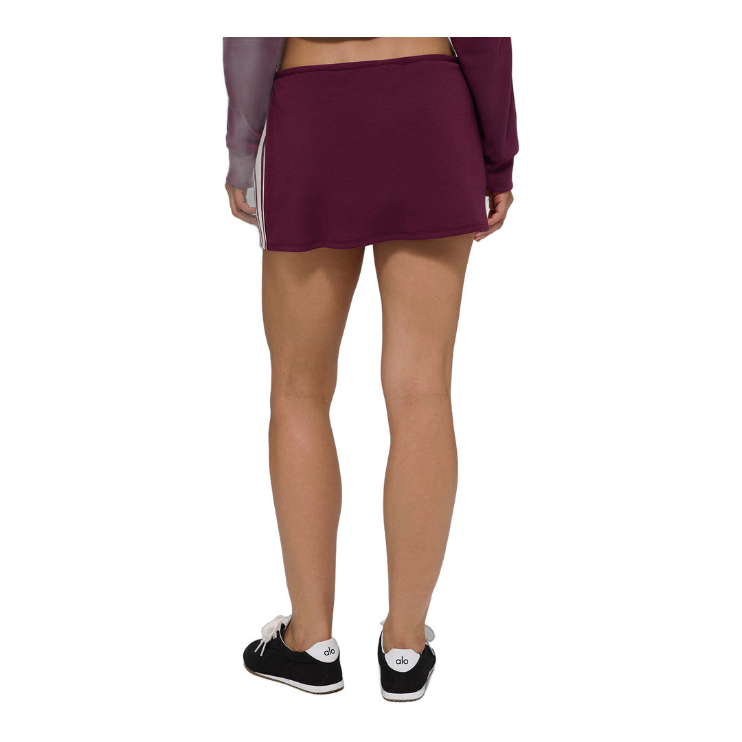 alo Track Star Mini Skirt - Burgundy