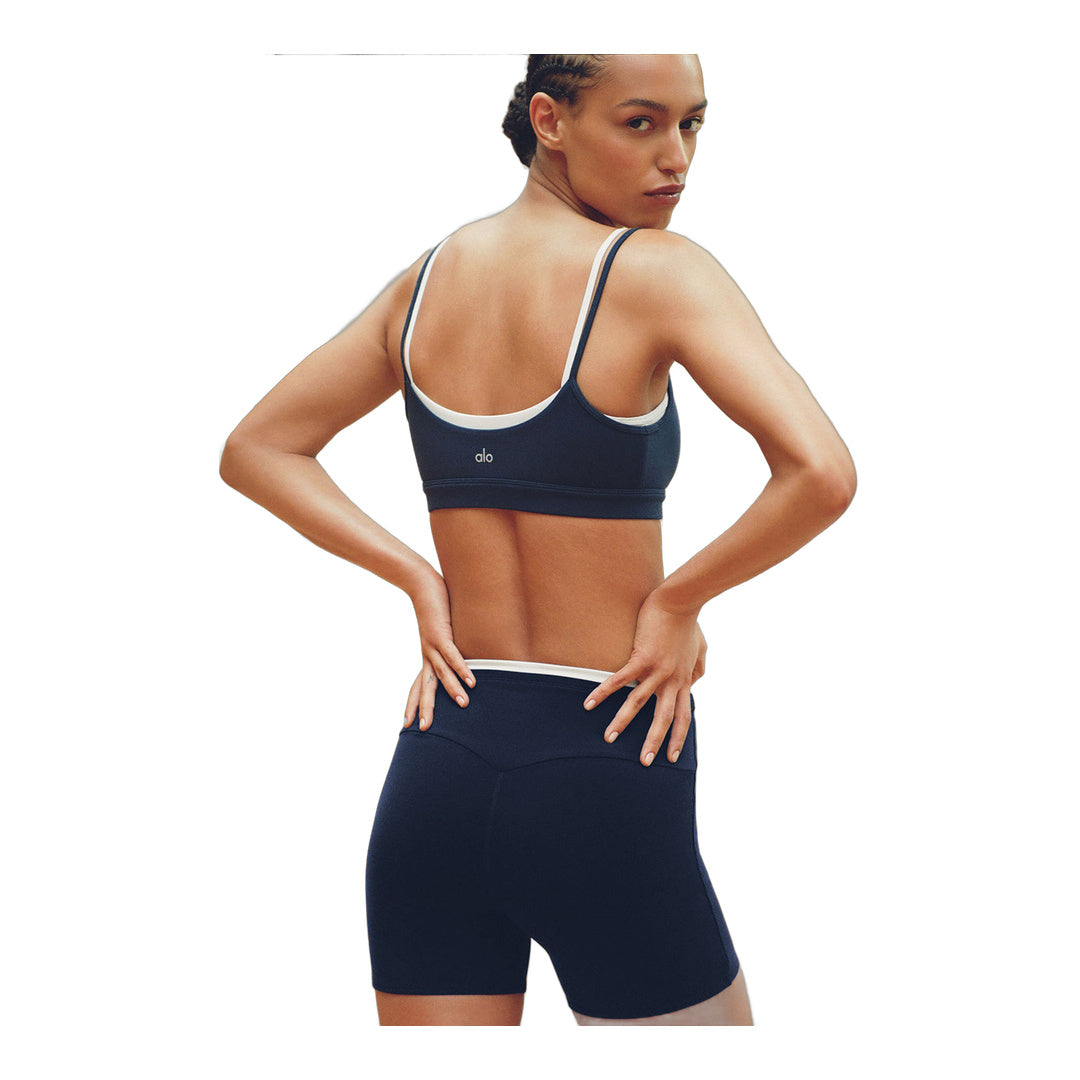alo 5" Airbrush Double Up Short - Navy/White