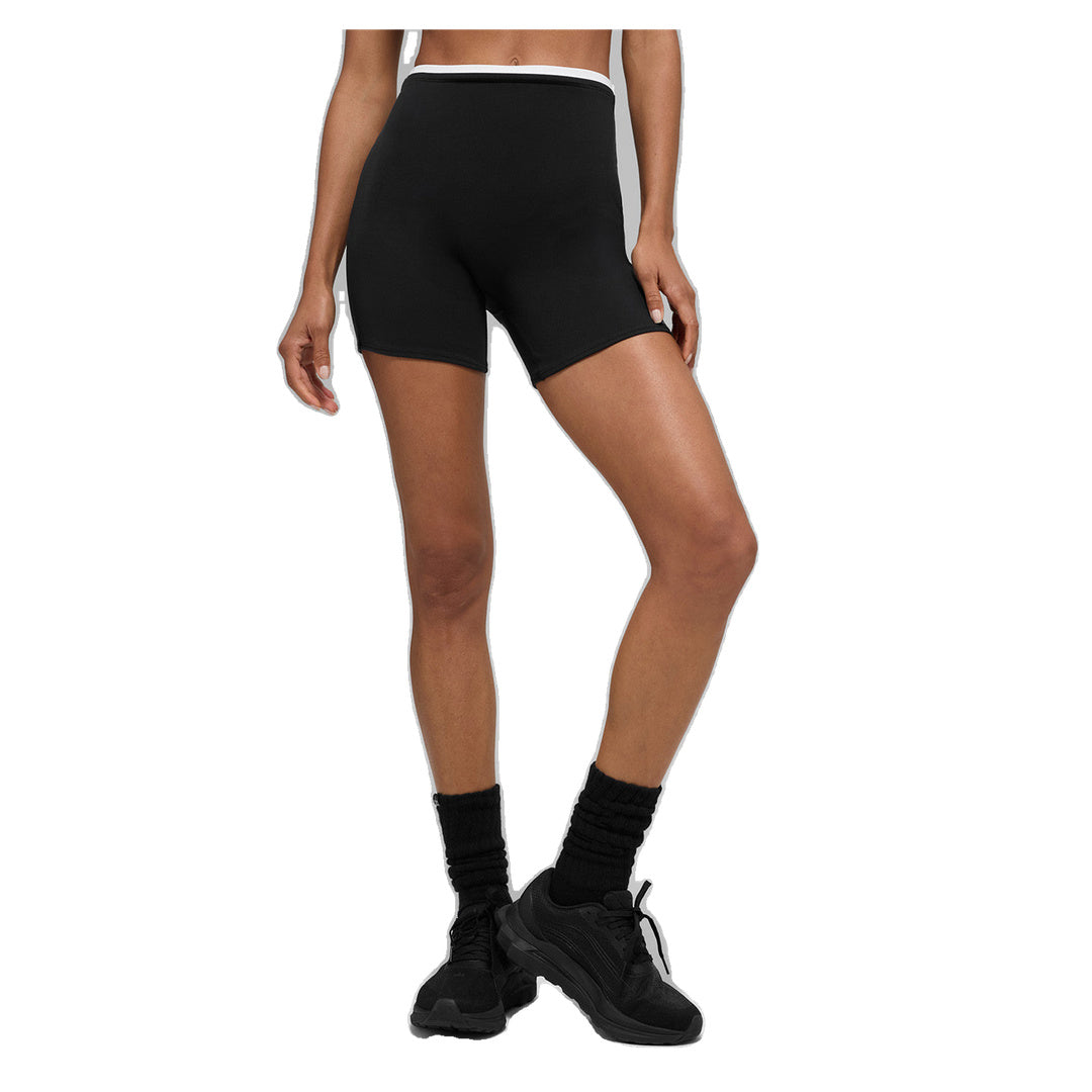 ALO 5" Airbrush Double Up Short - Black/White
