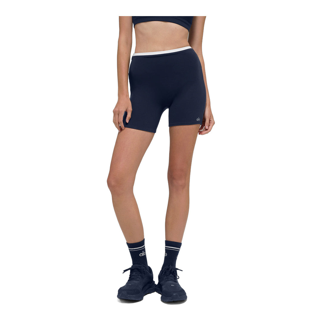 alo 5" Airbrush Double Up Short - Navy/White