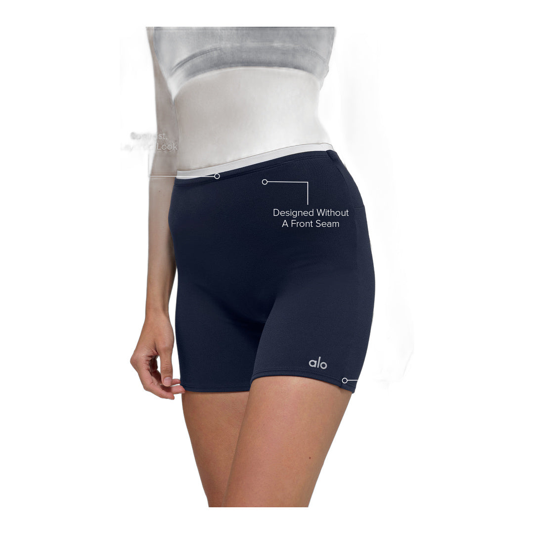 alo 5" Airbrush Double Up Short - Navy/White