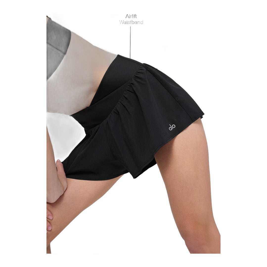 alo V-Cute Running Short - Black
