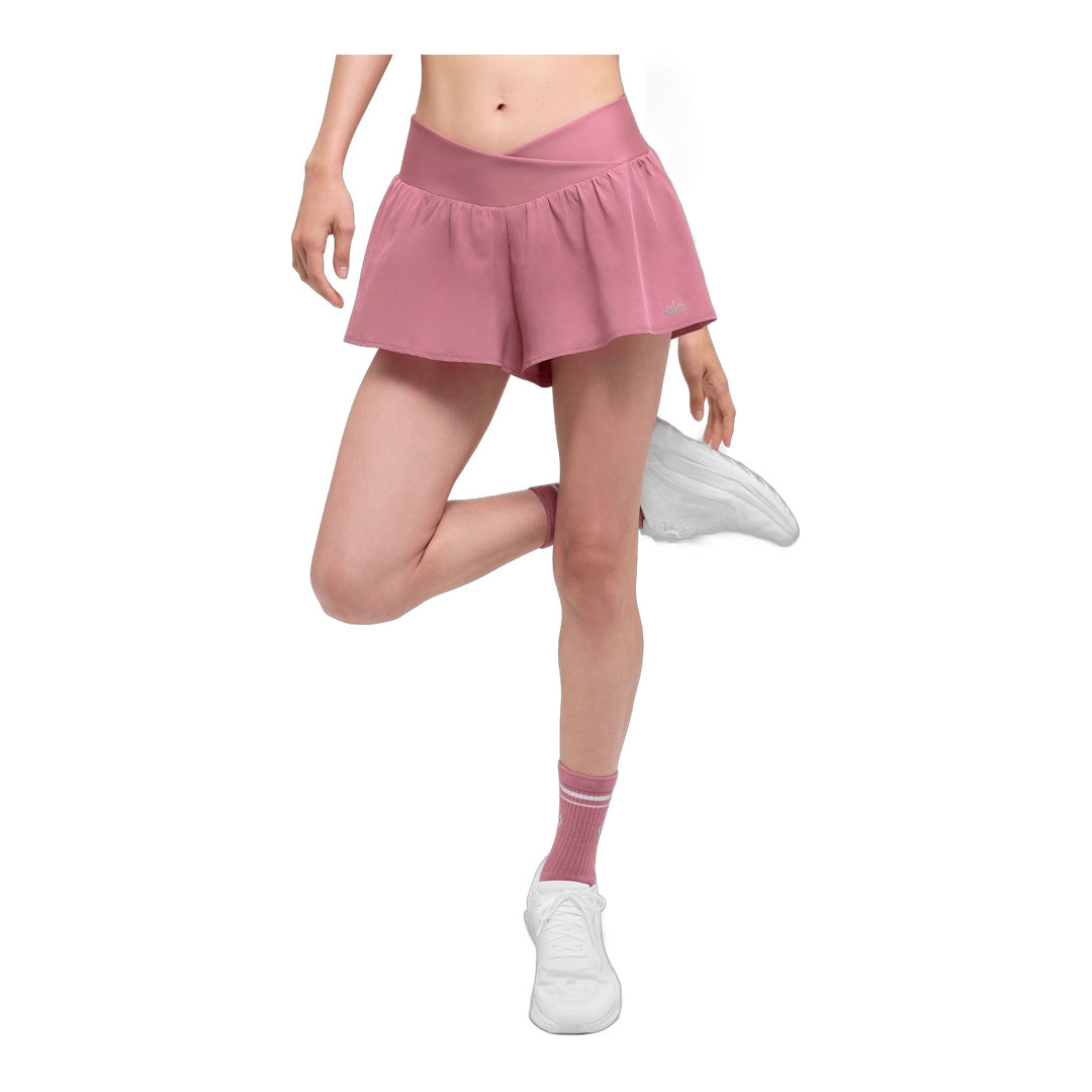 alo V-Cute Running Short - Pink Wild Rose