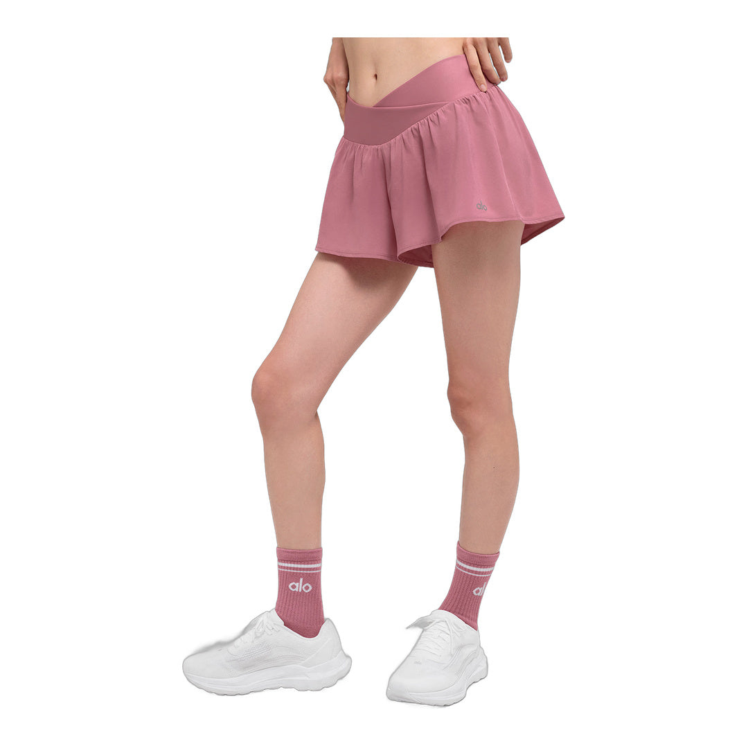 alo V-Cute Running Short - Pink Wild Rose