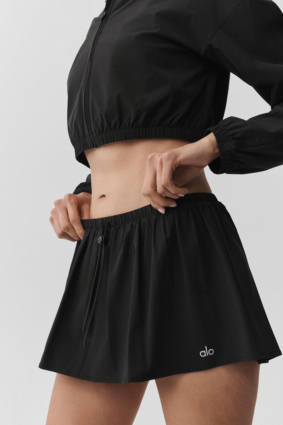 alo Breezy Tennis Skirt - Black