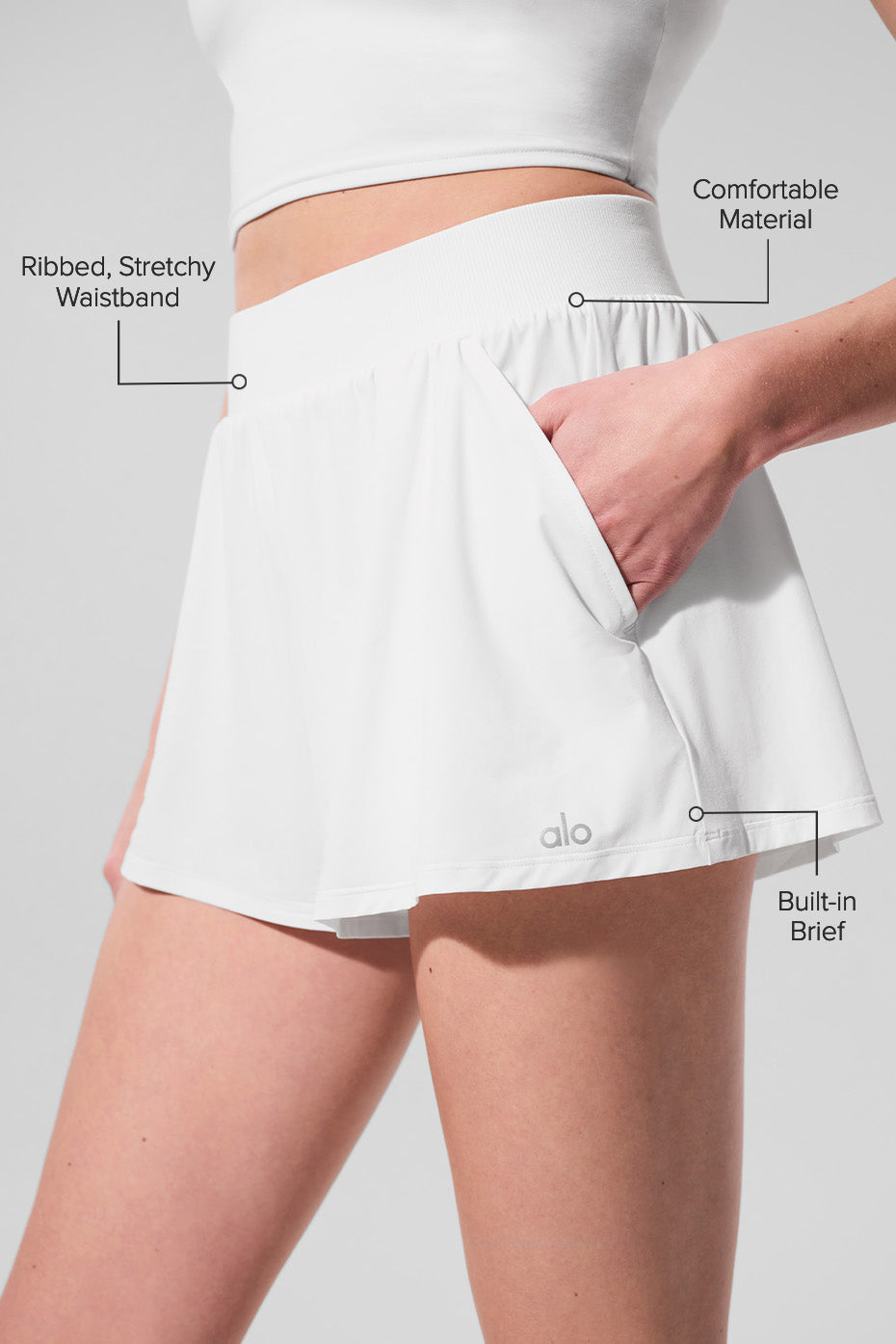 alo Breezy Short - White