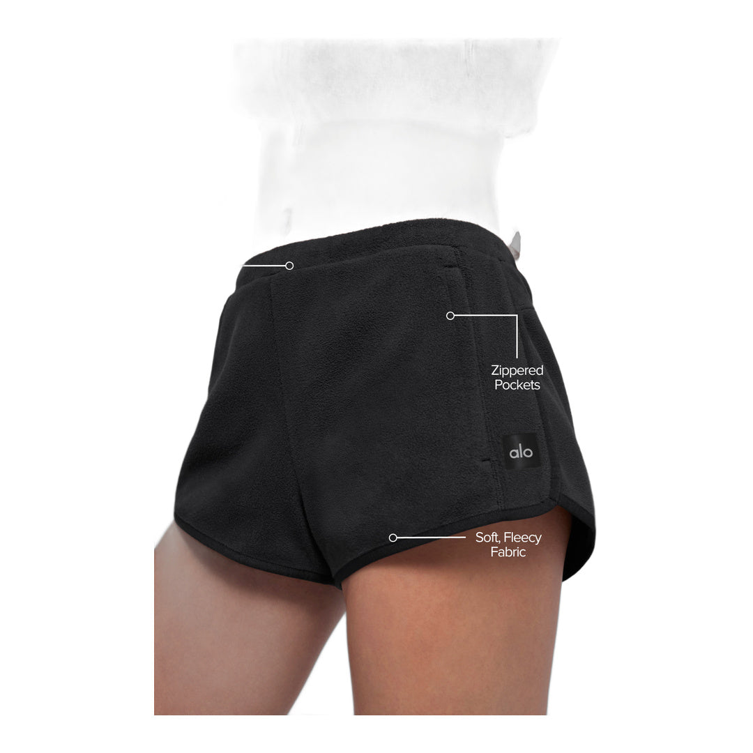 alo Polar Fleece Retreat Short - Black