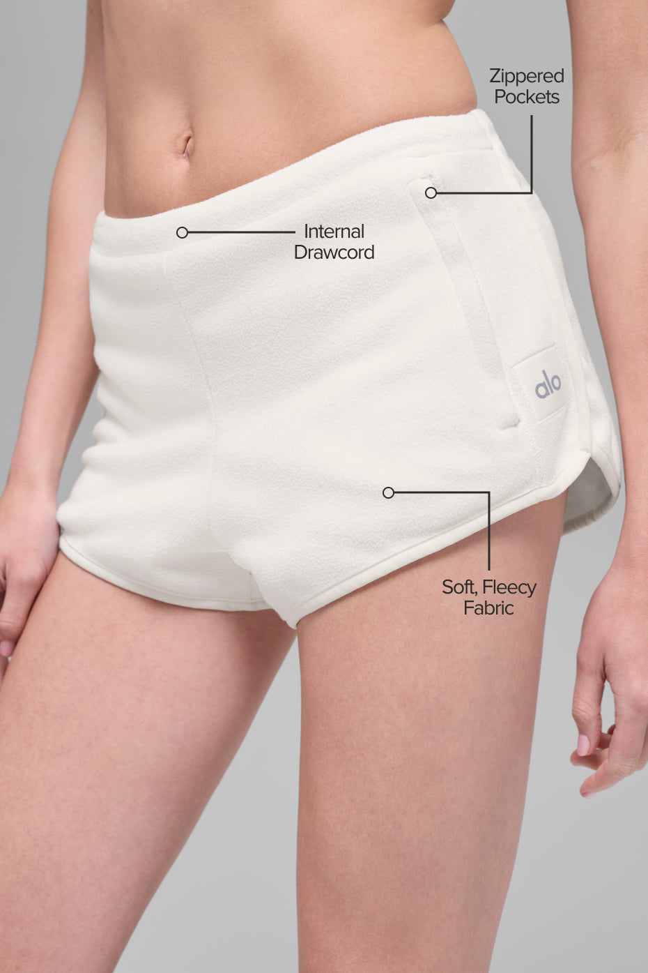 alo Polar Fleece Retreat Short - Ivory