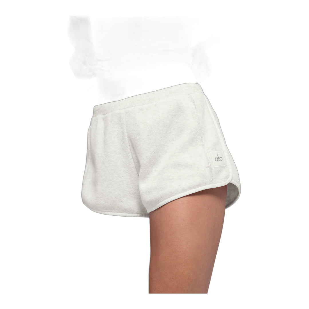 alo Polar Fleece Retreat Short - White Heather Grey