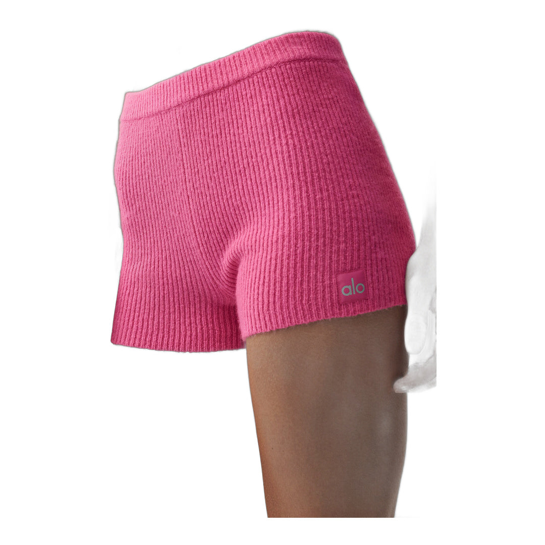 alo Wool Cashmere Ribbed Noble Short - Paradise Pink