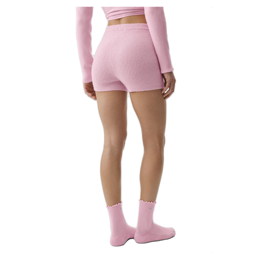 ALO Wool Cashmere Ribbed Noble Short - Pink Marshmallow