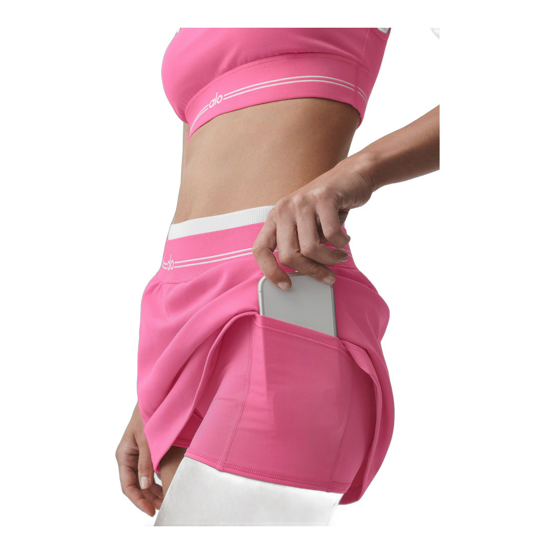 alo Airbrush Better Together Tennis Skirt - Paradise Pink/White