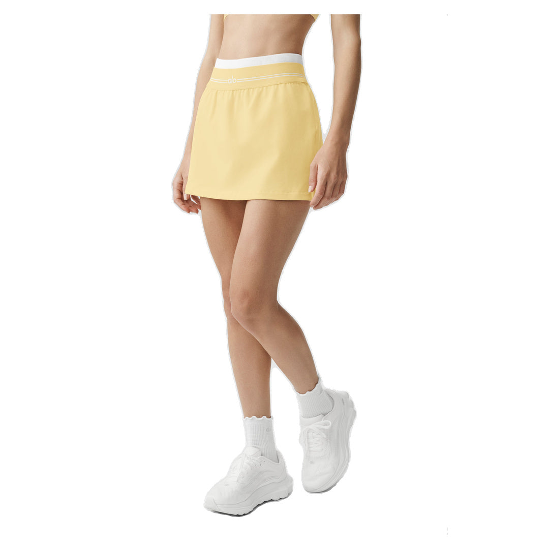 ALO Airbrush Better Together Tennis Skirt - Warm Butter/White