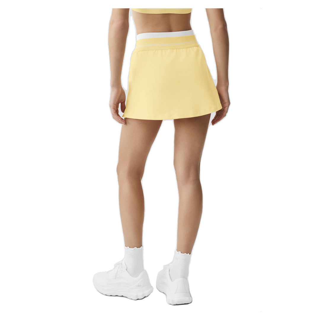 ALO Airbrush Better Together Tennis Skirt - Warm Butter/White