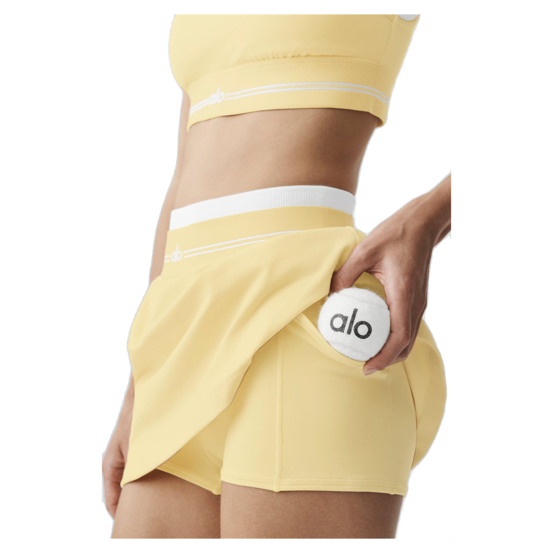 ALO Airbrush Better Together Tennis Skirt - Warm Butter/White