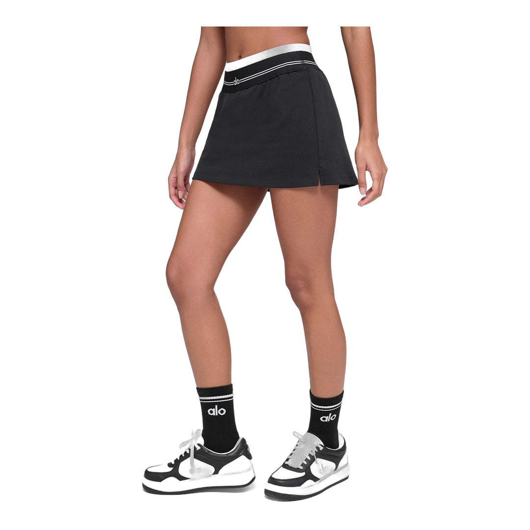 alo Airbrush Better Together Tennis Skirt - Black/White
