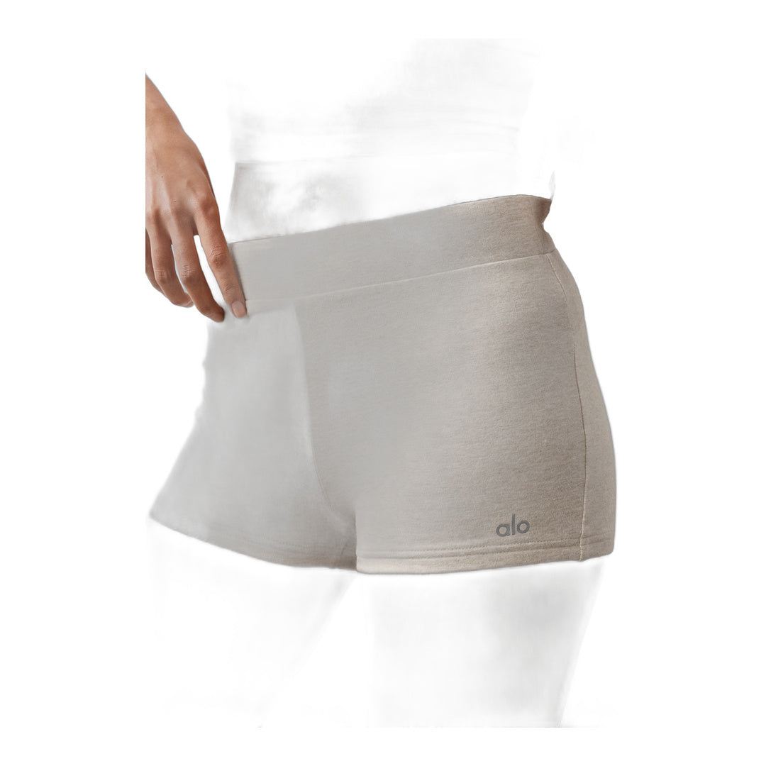 alo Sway My Way Micro Short - Oatmeal Heather