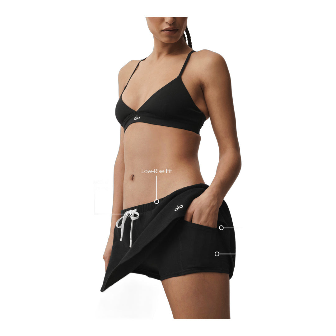 alo Low-Rise Fan Favorite Micro Skirt - Black