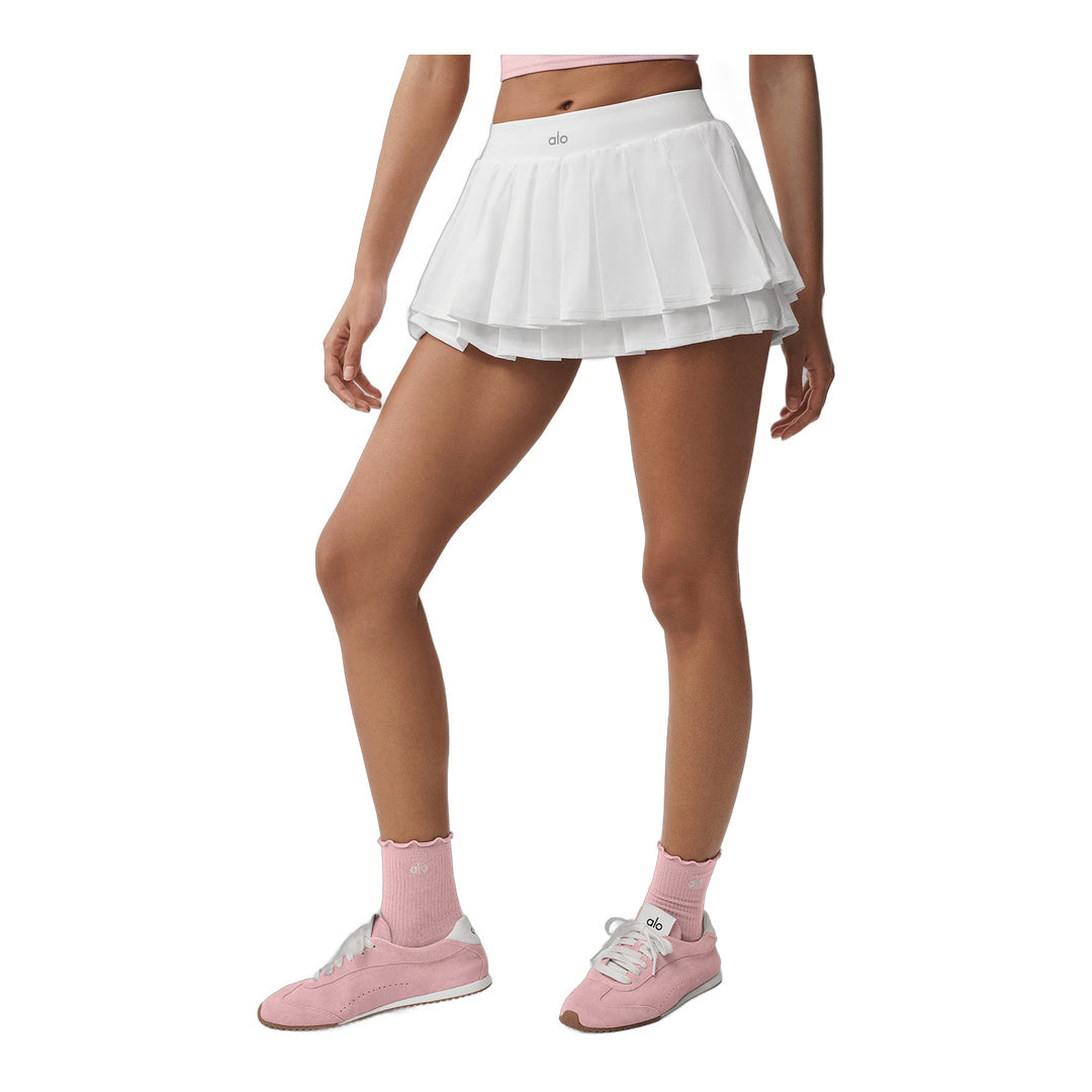 alo Double Or Nothing Tennis Skirt - White