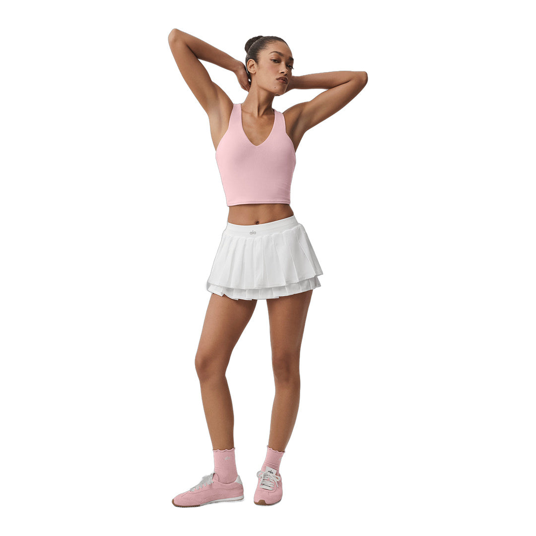 alo Double Or Nothing Tennis Skirt - White
