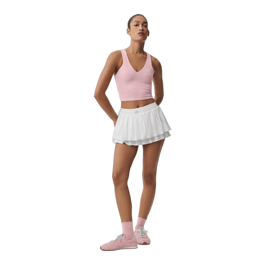 alo Double Or Nothing Tennis Skirt - White