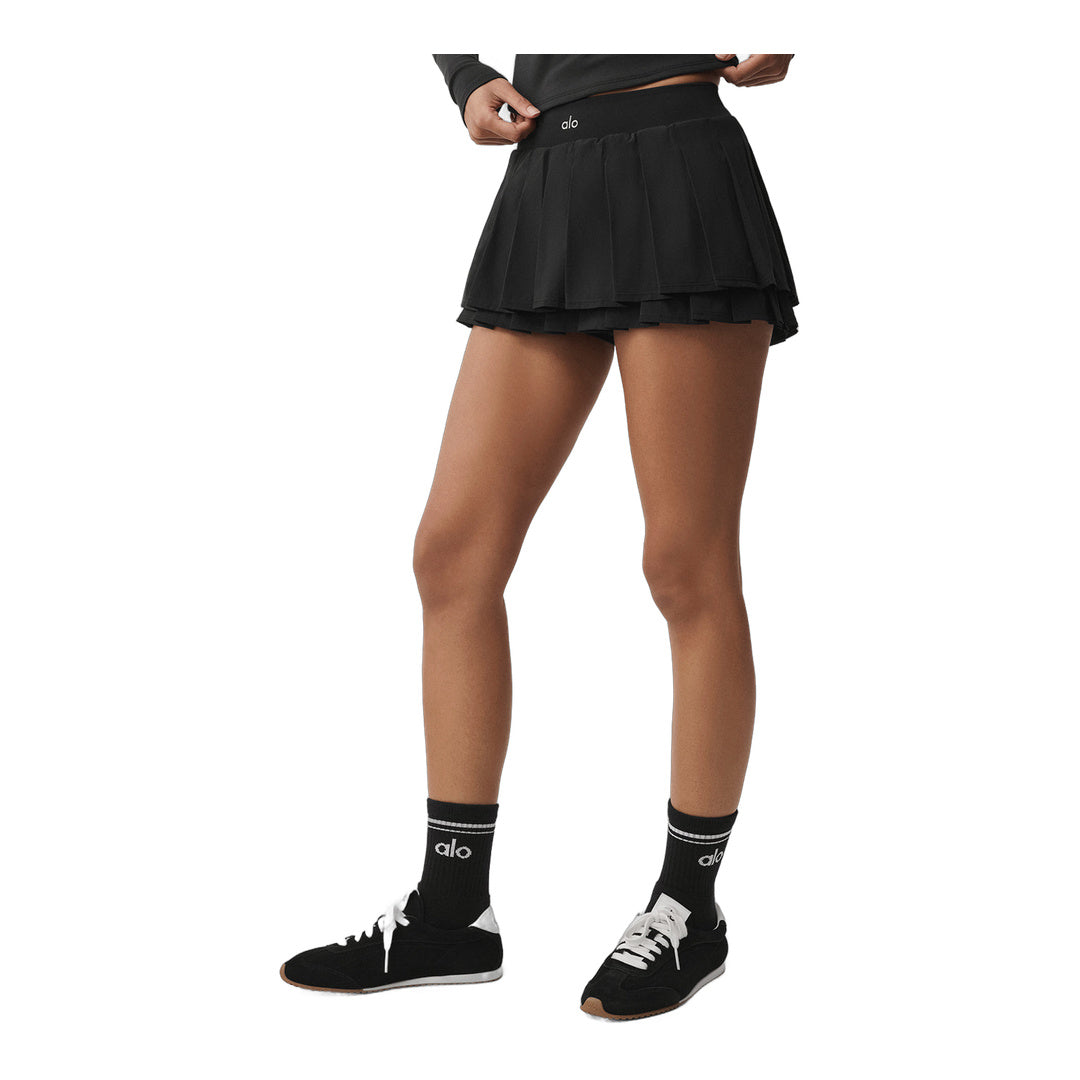 alo Double Or Nothing Tennis Skirt - Black