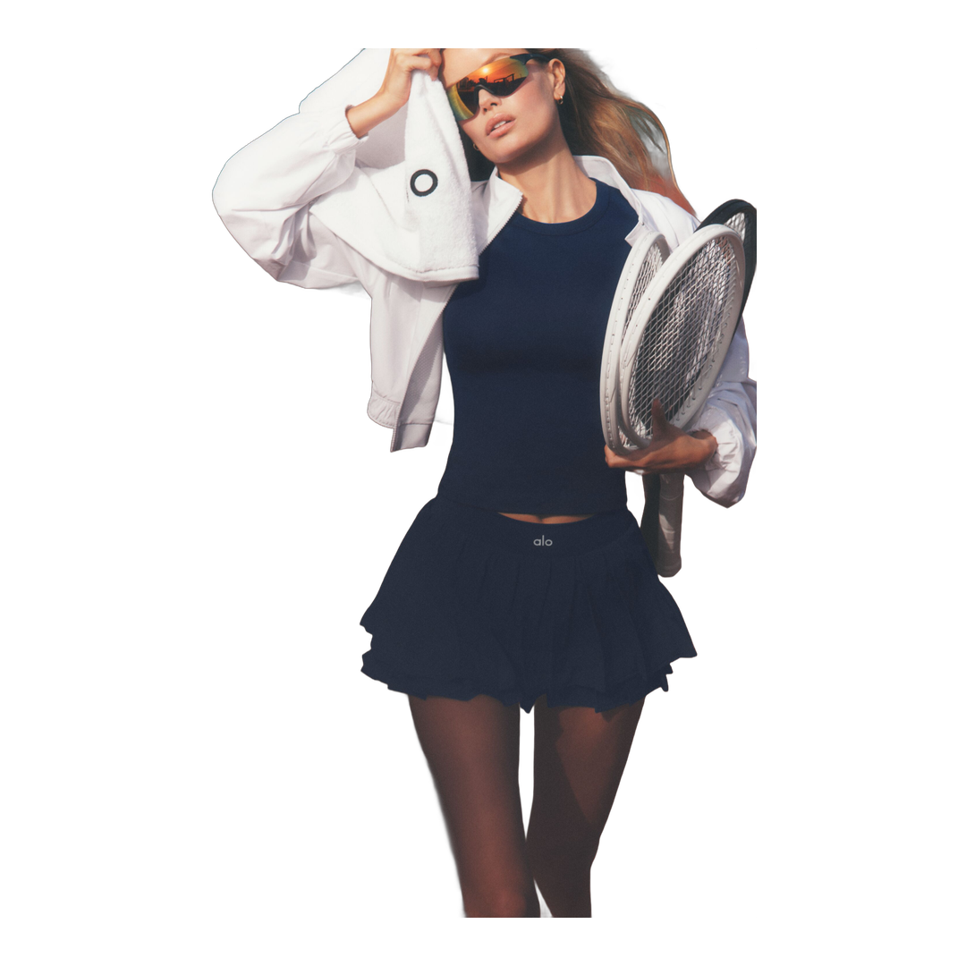 alo Double Or Nothing Tennis Skirt - Navy
