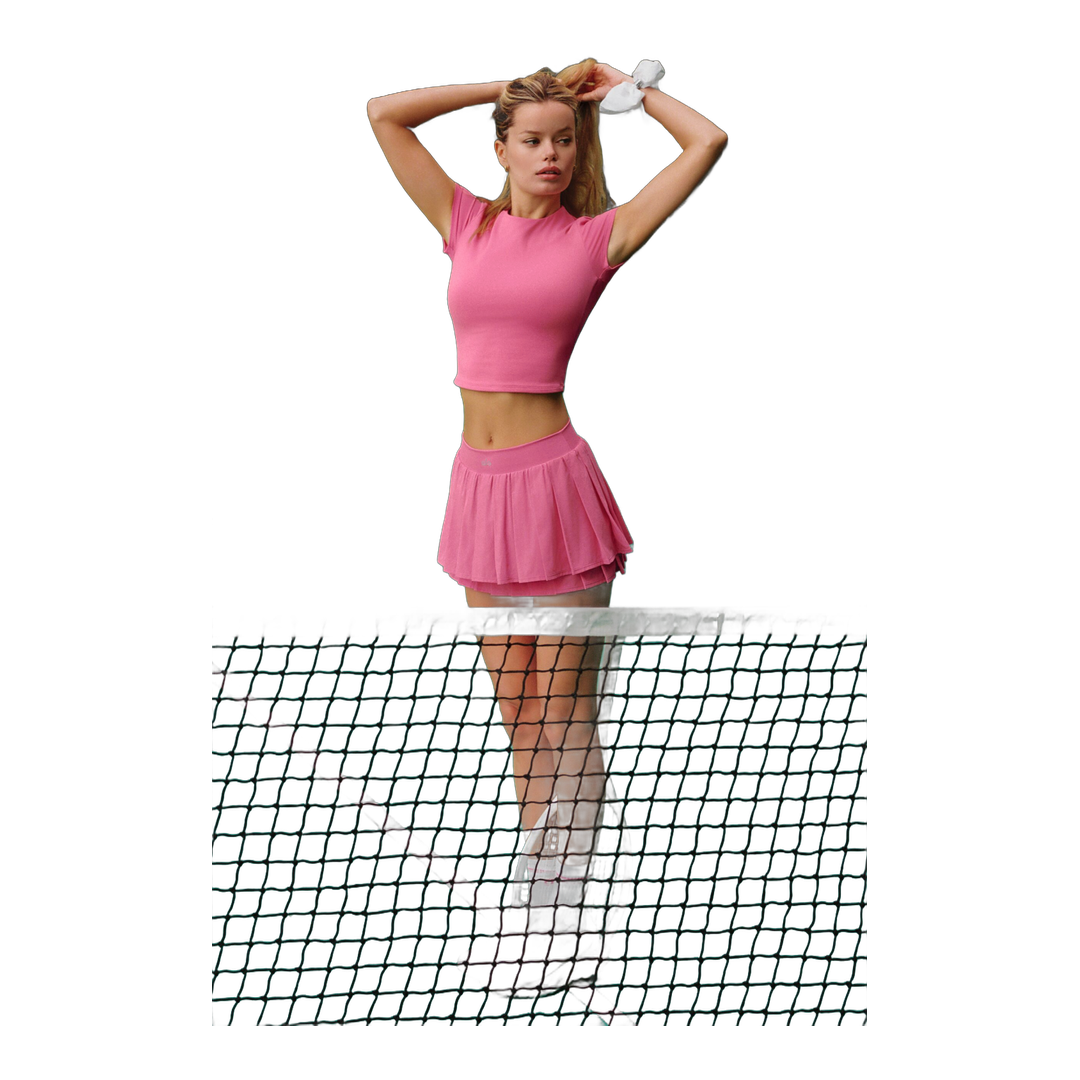 alo Double Or Nothing Tennis Skirt - Paradise Pink