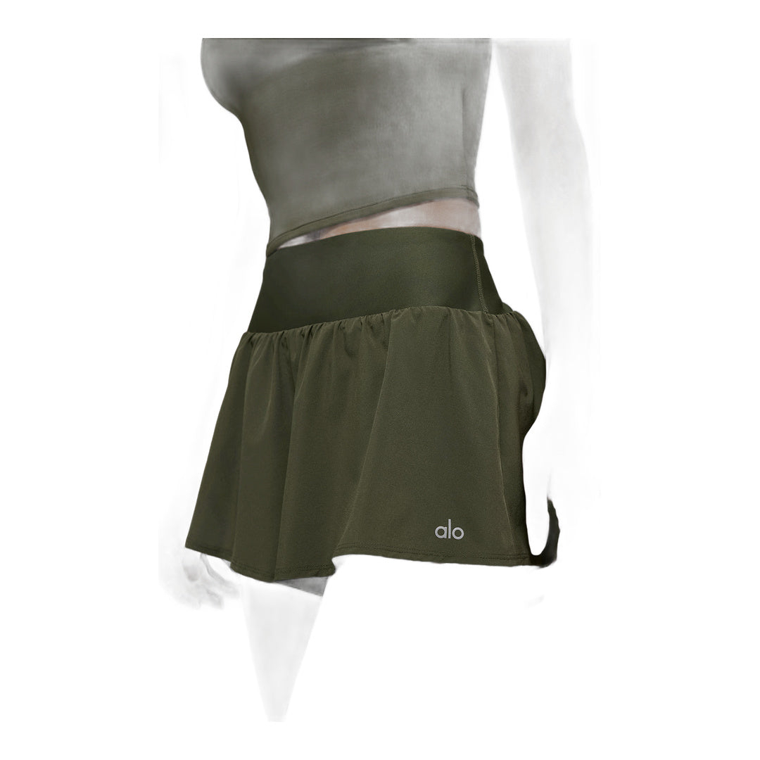 alo Victory Running Short - Green Olive