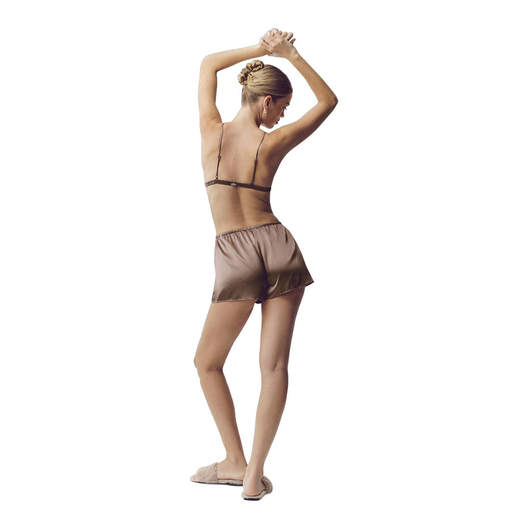alo Silk Luminous Short - Alpine Cocoa