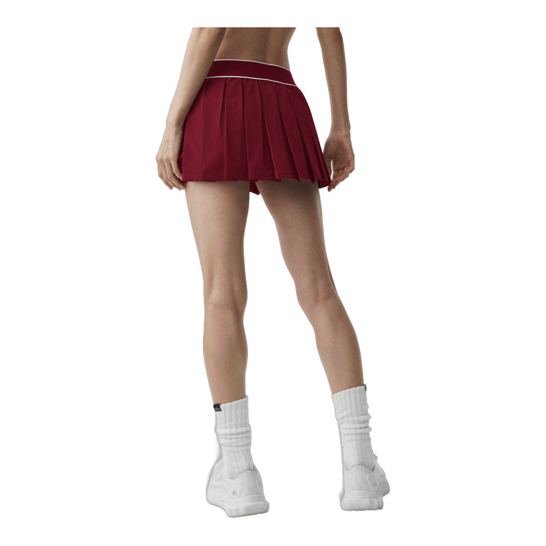 alo Low-Rise Amp It Up Tennis Skirt - Summer Romance Red