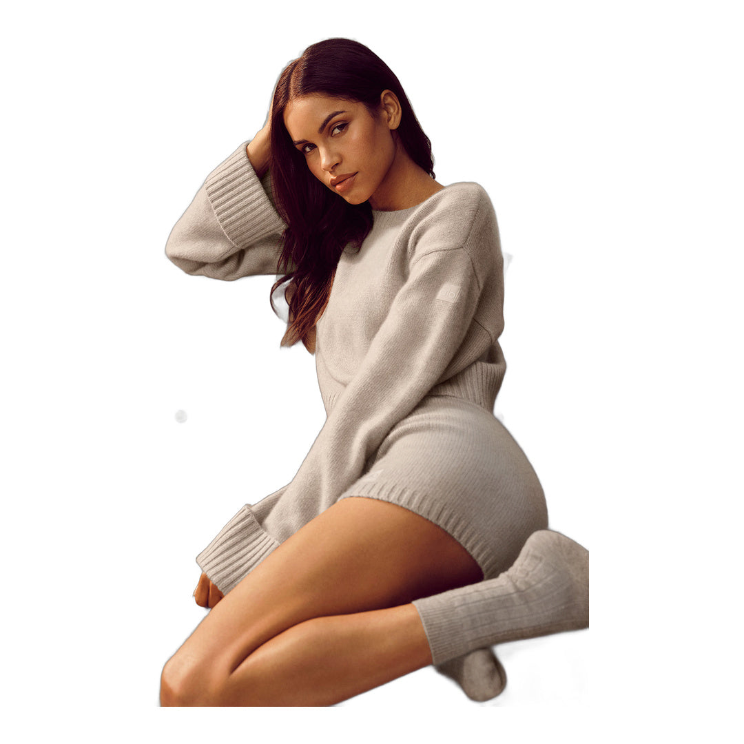 alo Cashmere High-Waist Embrace Short - Oat Heather
