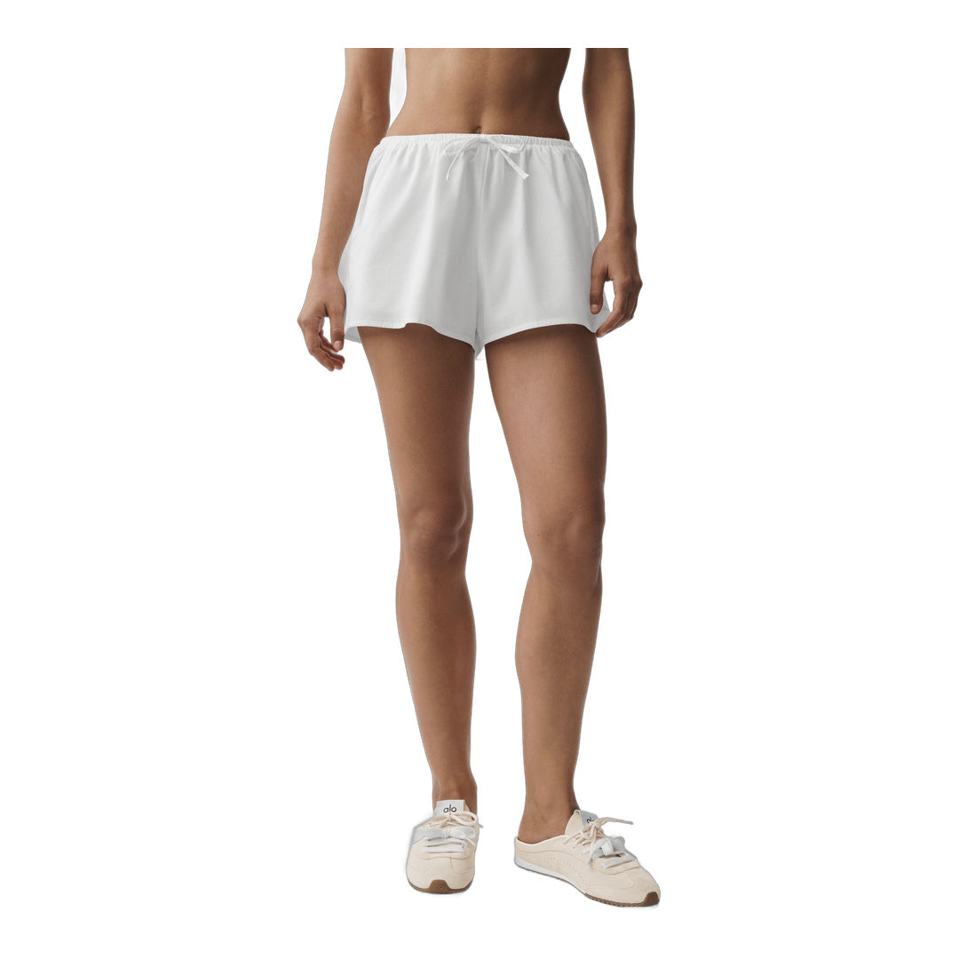 alo Cotton High-Waist Real Deal Short - White