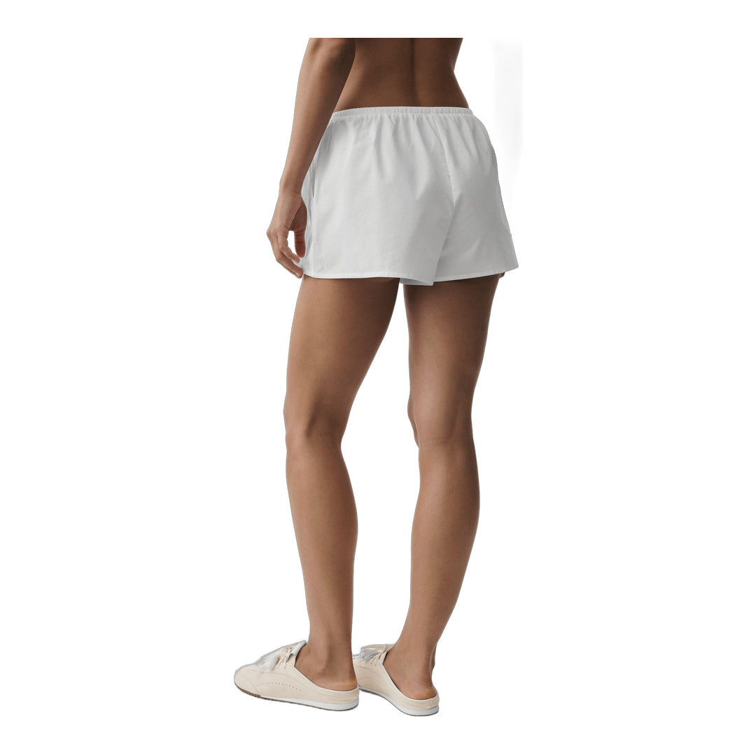 alo Cotton High-Waist Real Deal Short - White