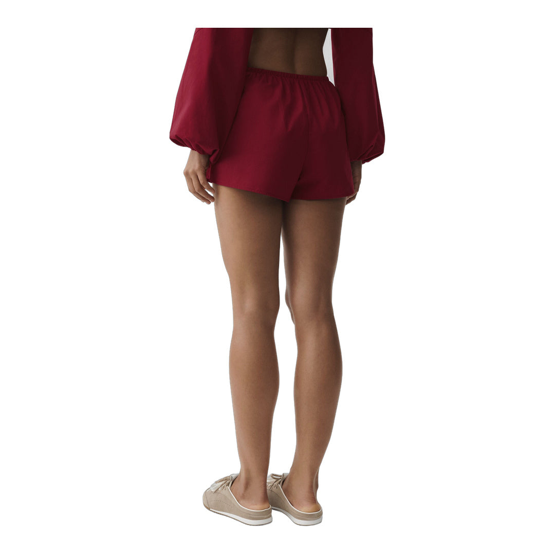 alo Cotton High-Waist Real Deal Short - Summer Romance Red
