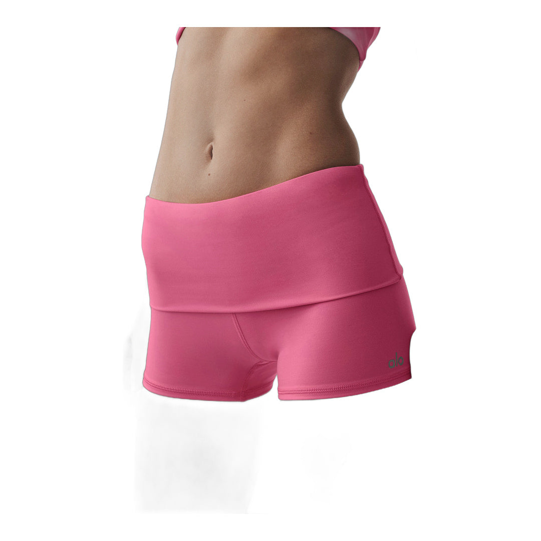 alo 3" ALO Softsculpt Low-Rise Foldover Short - Paradise Pink