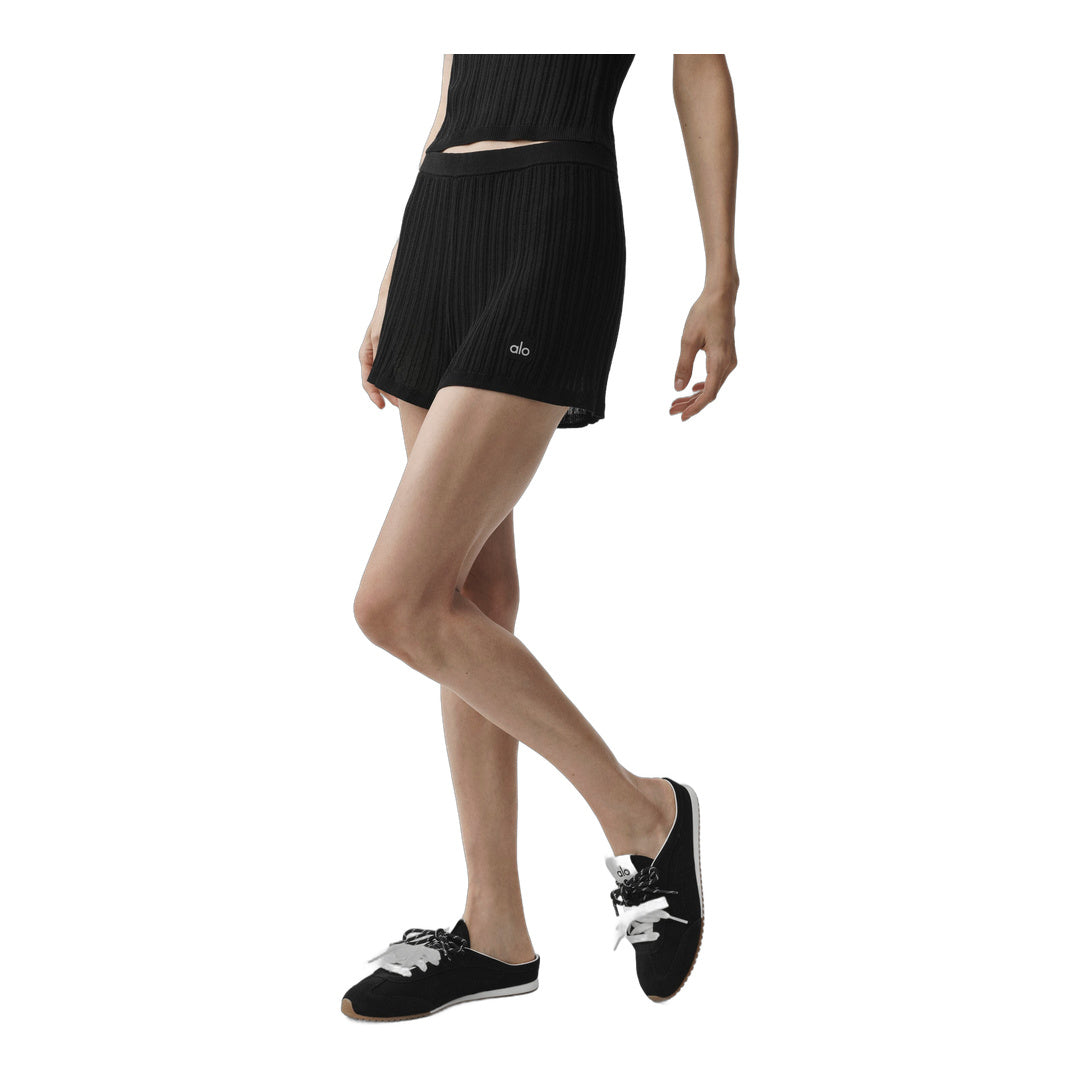 alo Sweater High-Waist Sunlit Short - Black