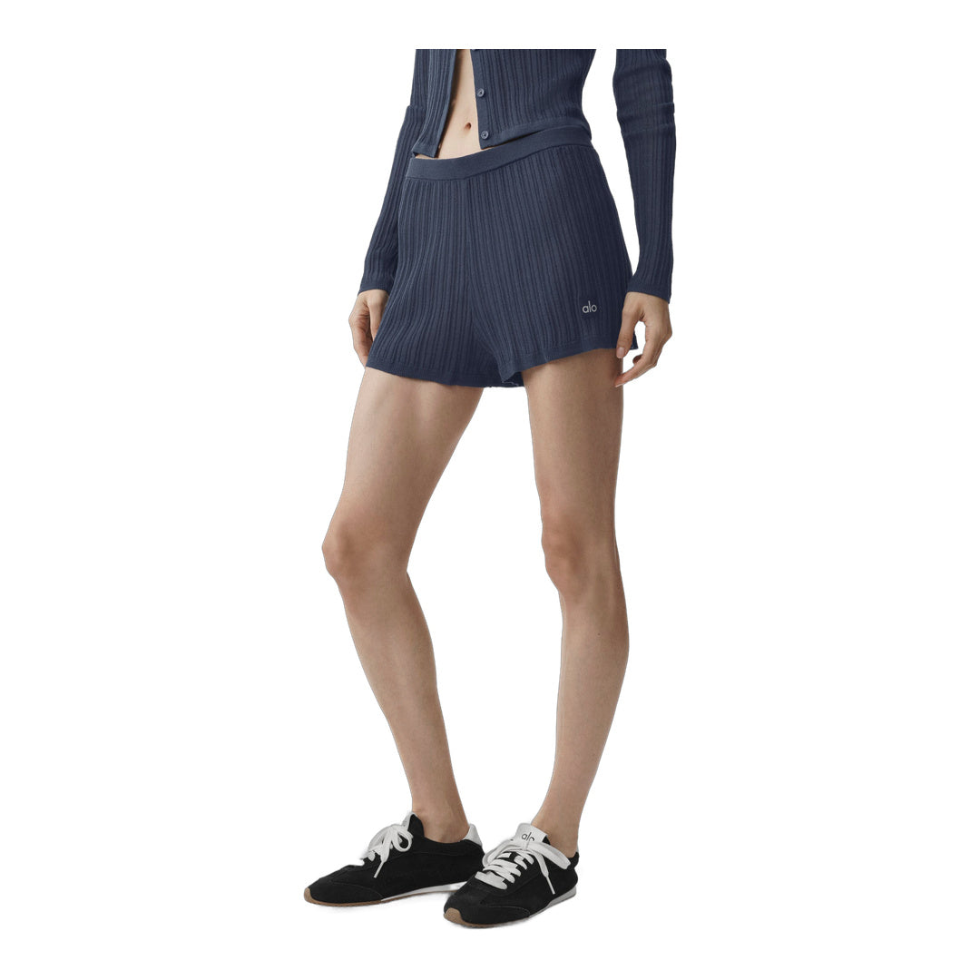 alo Sweater High-Waist Sunlit Short - Navy