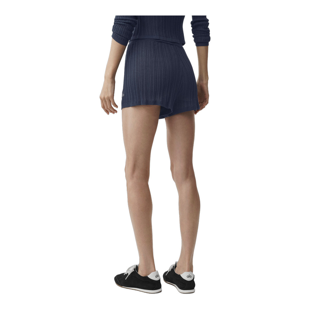 alo Sweater High-Waist Sunlit Short - Navy