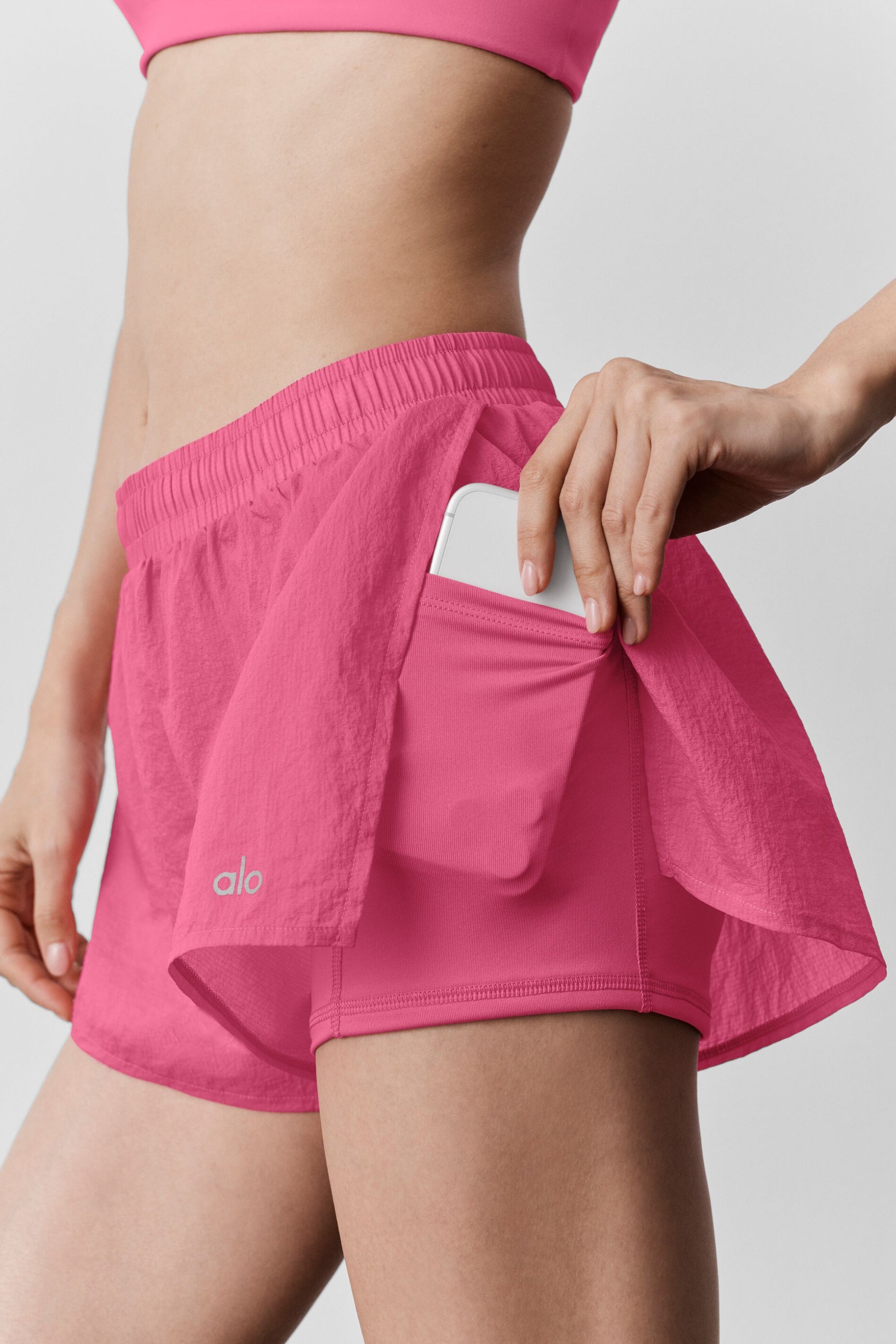 alo Mid-Rise Go Time Short - Paradise Pink