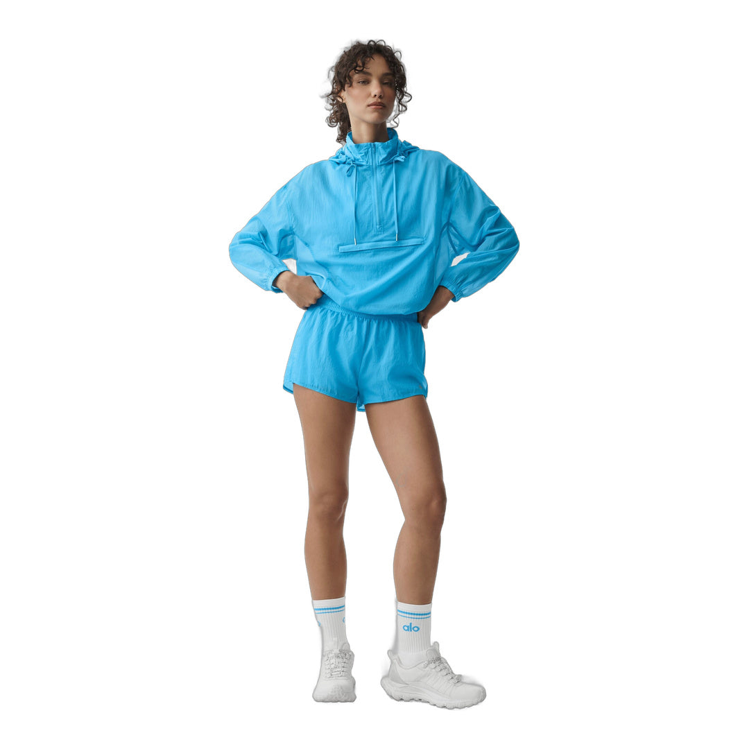 alo Mid-Rise Go Time Short - Azure Blue