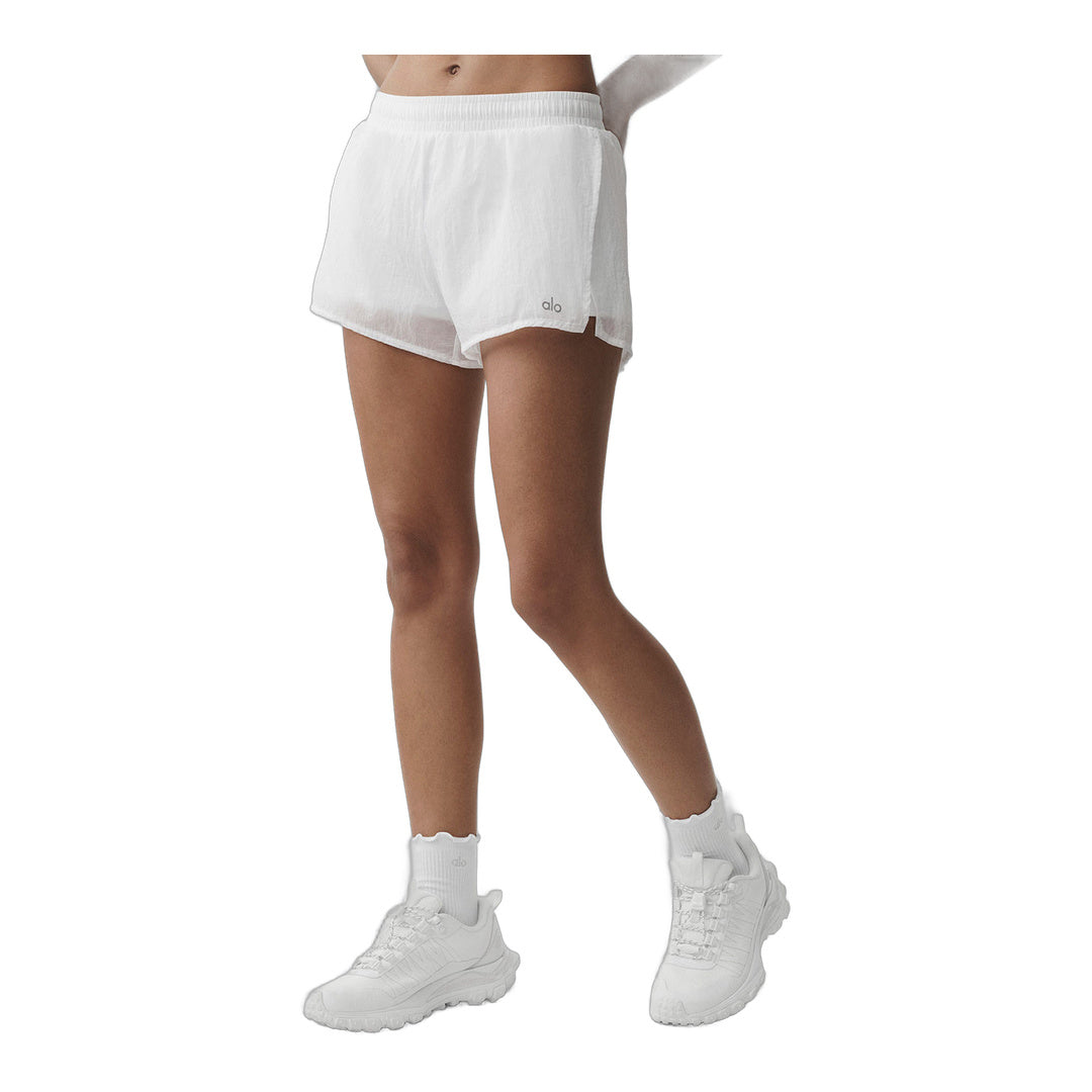 alo Mid-Rise Go Time Short - White