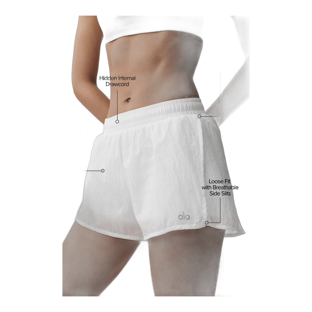 alo Mid-Rise Go Time Short - White