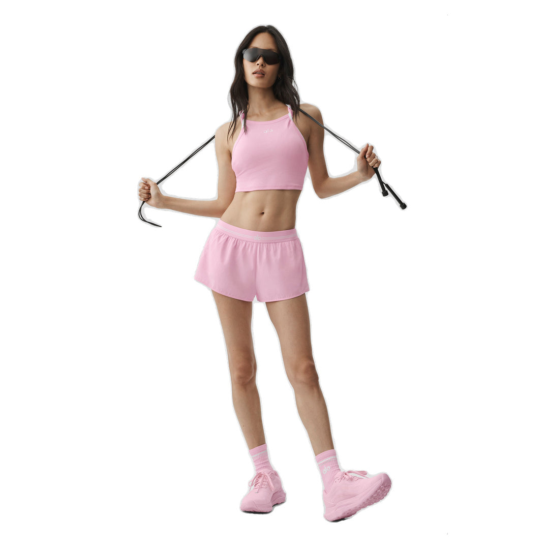 ALO Full Stride Micro Running Short - Pink Marshmallow