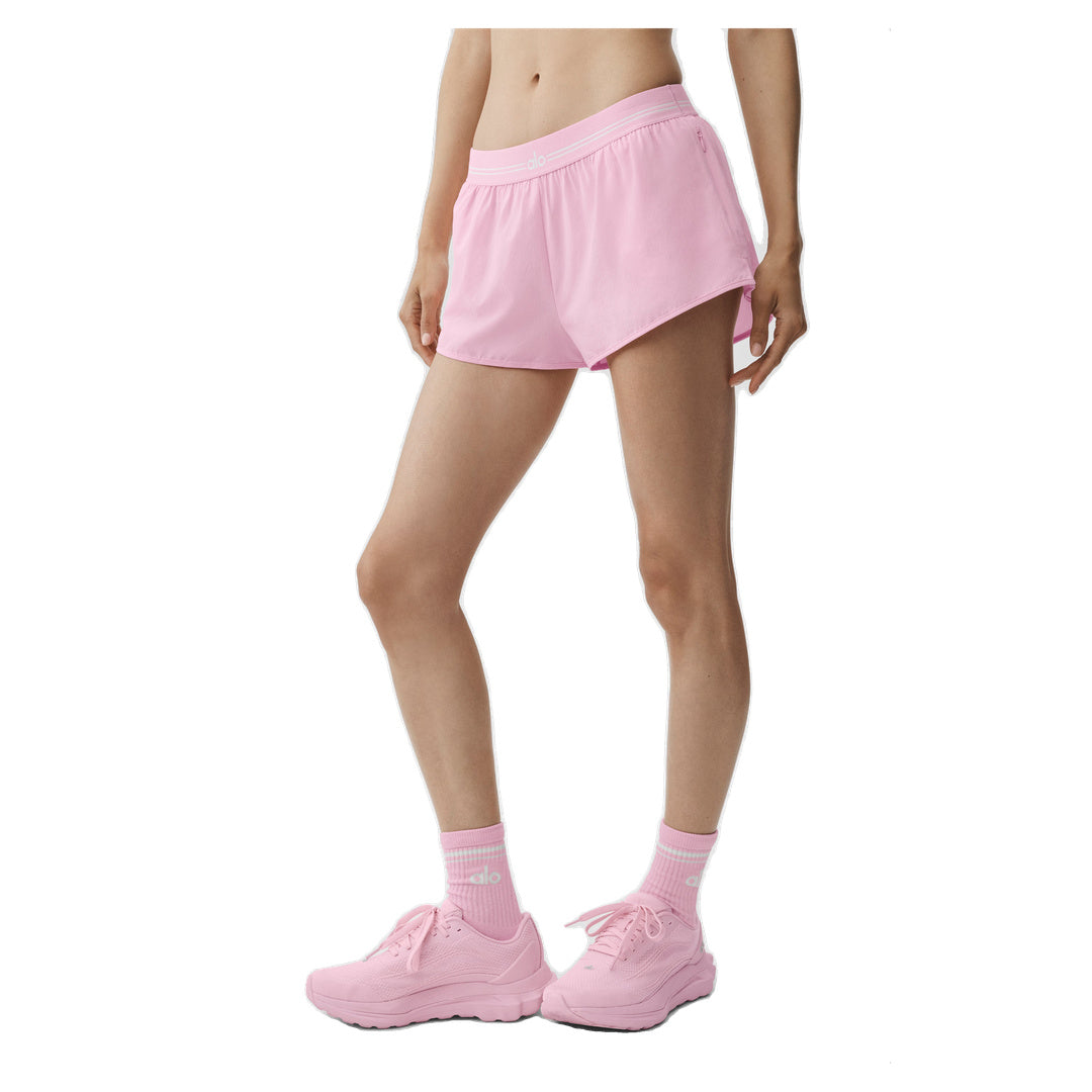 ALO Full Stride Micro Running Short - Pink Marshmallow