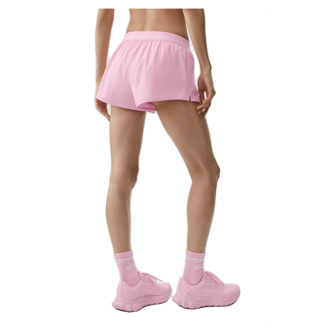 ALO Full Stride Micro Running Short - Pink Marshmallow